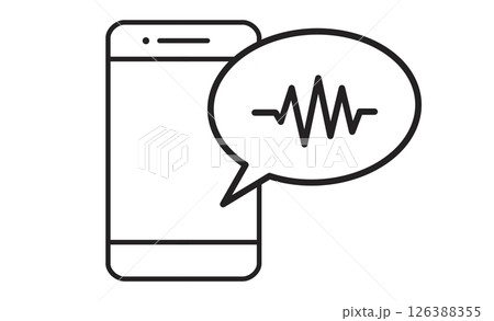 音声認識によるAIチャットアシスタントのイラスト 126388355