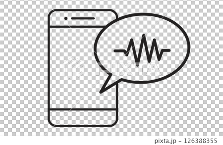 音声認識によるAIチャットアシスタントのイラスト 126388355