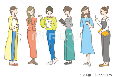 会話する女性たち 会話する女性たち 126388479