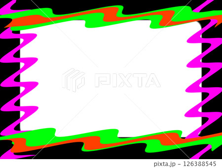 ネオンカラーのカラフルなフレーム〈派手〉 126388545