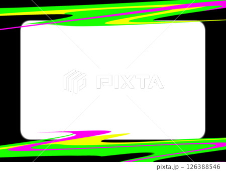 ネオンカラーのカラフルなフレーム〈派手〉 126388546