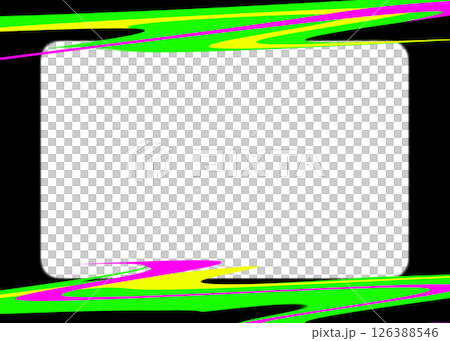 ネオンカラーのカラフルなフレーム〈派手〉 126388546