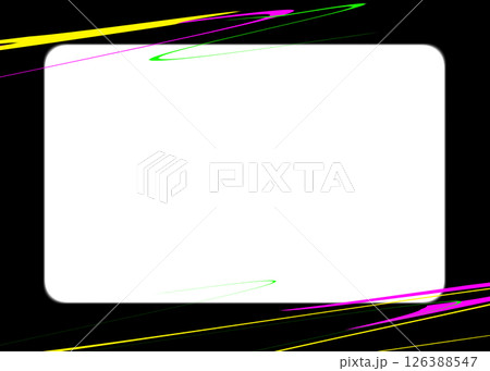 ネオンカラーのカラフルなフレーム〈シンプル〉 126388547