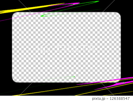 ネオンカラーのカラフルなフレーム〈シンプル〉 126388547
