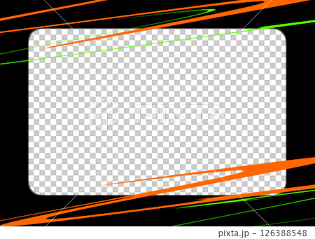 ネオンカラーのカラフルなフレーム〈シンプル〉 126388548