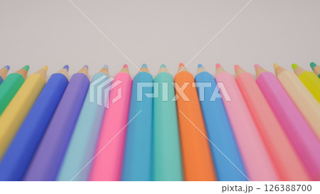 alignment of colorful pencils in a perfect arc, evokes a sense of unity, symmetry, and vibrant balance alignment of colorful pencils in a perfect arc, evokes a sense of unity, symmetry, and vibrant balance 126388700