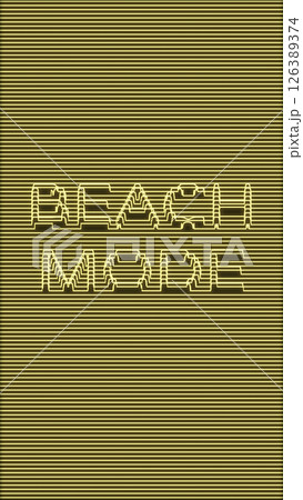 Beach Mode Neon Text With Yellow Contour Design Beach Mode Neon Text With Yellow Contour Design 126389374