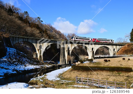 遠野遺産第99号めがね橋周辺の景観  126389546