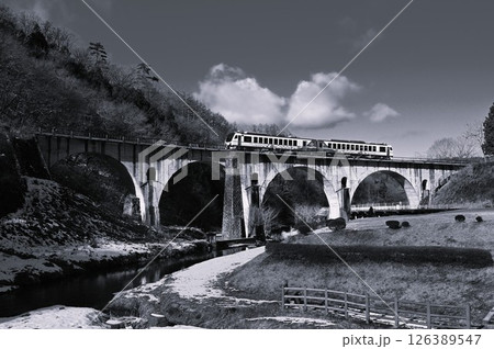 遠野遺産第99号めがね橋周辺の景観  126389547