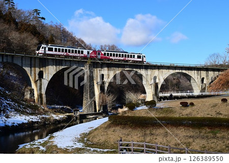 遠野遺産第99号めがね橋周辺の景観  126389550