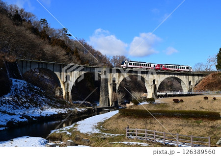 遠野遺産第99号めがね橋周辺の景観  126389560