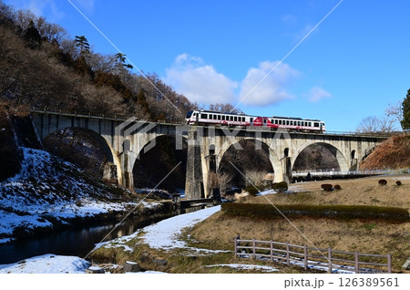 遠野遺産第99号めがね橋周辺の景観  126389561