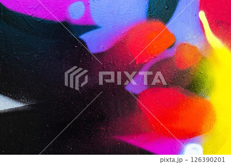 Vibrant Graffiti Art with Bold Neon Colors for 90s Urban Aesthetic Vibrant Graffiti Art with Bold Neon Colors for 90s Urban Aesthetic 126390201