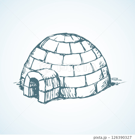 Igloo. Vector drawing Igloo. Vector drawing 126390327