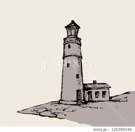 Lighthouse. Vector drawing Lighthouse. Vector drawing 126390348