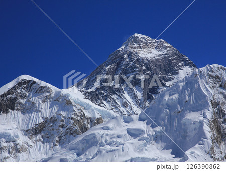 Everest, also named Sagarmatha seen from Kala Patthar, Nepal. 126390862