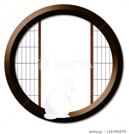 丸窓と猫 126390879