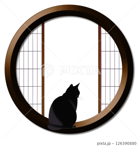丸窓と猫 126390880