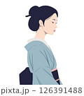 着物姿の日本女性 126391488