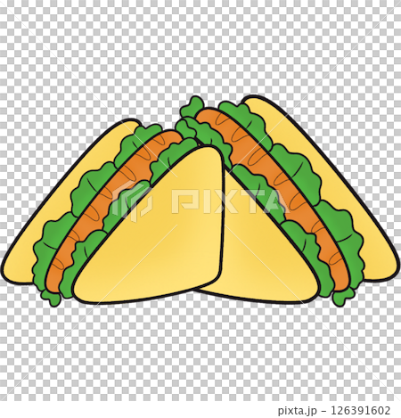 The illustration of a sandwich 126391602