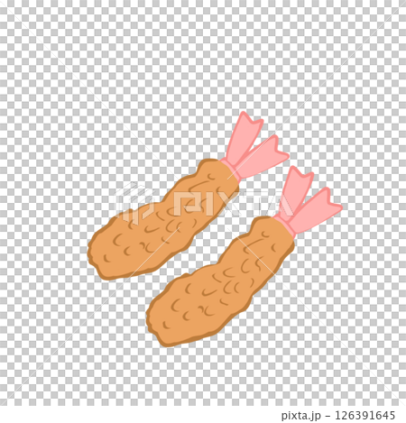 Simple fried shrimp, fried shrimp, food 126391645