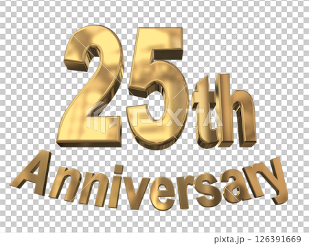 3DCG文字“25週年/25週年紀念馬克·斯帕克” 3DCG文字“25週年/25週年紀念馬克·斯帕克” 126391669