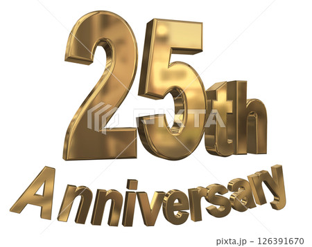 3DCG文字「25th Anniversary/25周年マークキラキラ」 3DCG文字「25th Anniversary/25周年マークキラキラ」 126391670