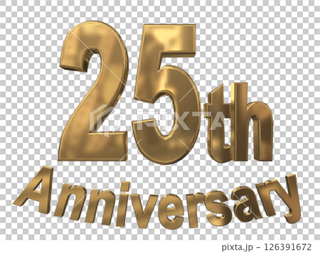 3DCG文字“25週年/25週年紀念馬克·斯帕克” 3DCG文字“25週年/25週年紀念馬克·斯帕克” 126391672