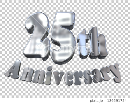 3DCG文字“25週年/25週年紀念馬克·斯帕克” 3DCG文字“25週年/25週年紀念馬克·斯帕克” 126391724