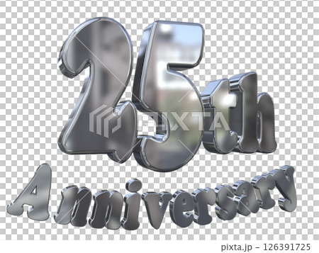 3DCG文字“25週年/25週年紀念馬克·斯帕克” 3DCG文字“25週年/25週年紀念馬克·斯帕克” 126391725
