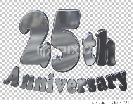 3DCG文字“25週年/25週年紀念馬克·斯帕克” 3DCG文字“25週年/25週年紀念馬克·斯帕克” 126391726