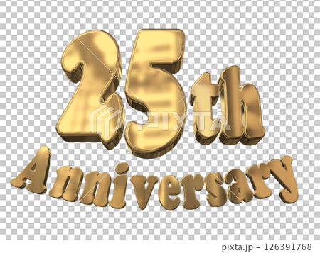 3DCG文字“25週年/25週年紀念馬克·斯帕克” 3DCG文字“25週年/25週年紀念馬克·斯帕克” 126391768