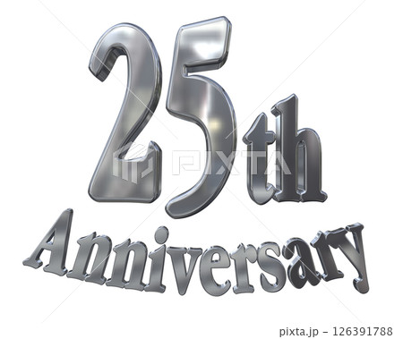 3DCG文字「25th Anniversary/25周年マークキラキラ」 3DCG文字「25th Anniversary/25周年マークキラキラ」 126391788