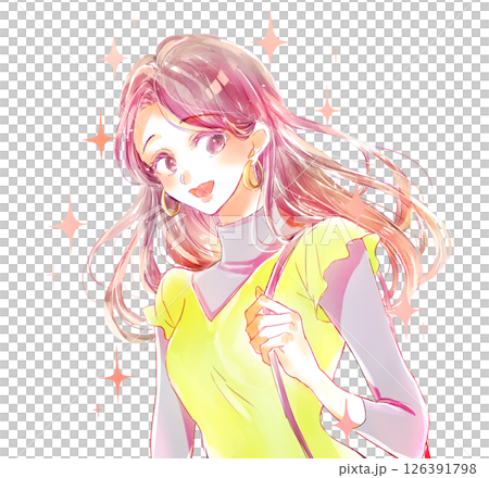 女人外出秋季形象閃閃發光 126391798