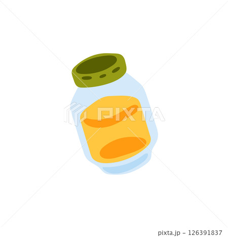 Cartoon Honey Jar Isolated Icon Cartoon Honey Jar Isolated Icon 126391837