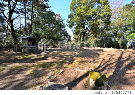 美濃国「妻木城」の石垣と曲輪の様子 美濃国「妻木城」の石垣と曲輪の様子 126393771