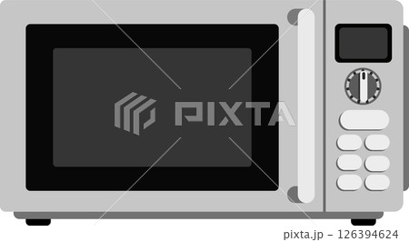 電子レンジのイラスト・シンプルな家電のベクター素材 126394624