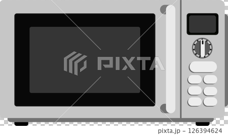 電子レンジのイラスト・シンプルな家電のベクター素材 126394624