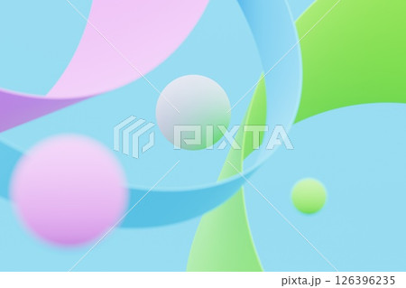 abstract spheres purple blue green background 126396235