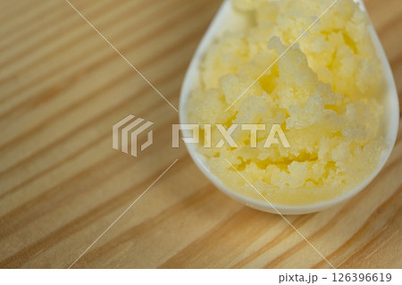 Ghee Butter In A Spoon Copy Space for Text 126396619