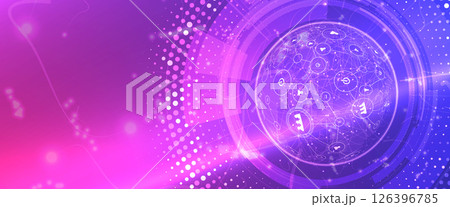 Abstract neon high technology and science background 126396785