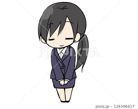 スーツを着た女性 おじぎ スーツを着た女性 おじぎ 126396817