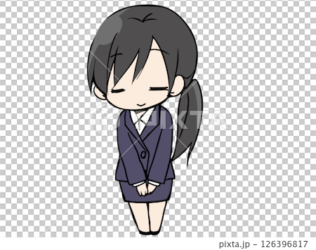 スーツを着た女性 おじぎ スーツを着た女性 おじぎ 126396817