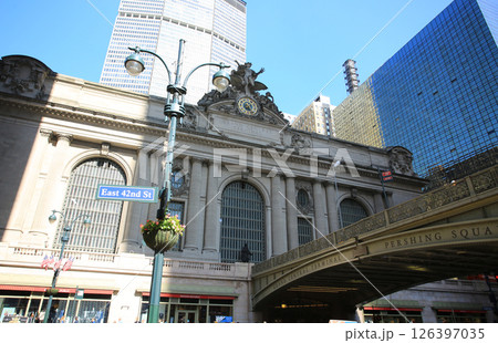 exterior of Grand Central station, a main train station in New York City. exterior of Grand Central station, a main train station in New York City. 126397035
