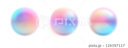 Iridescent gradation sphere with noisy texture Iridescent gradation sphere with noisy texture 126397117