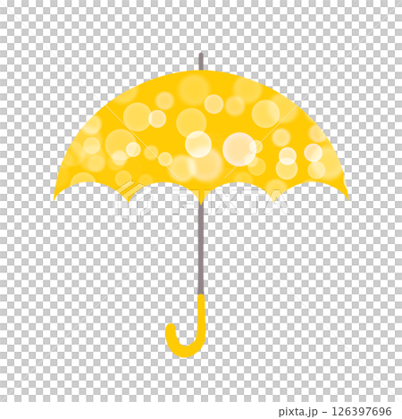 Illustration of a yellow umbrella Illustration of a yellow umbrella 126397696