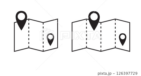 set of location map icons isolated vector illustration set of location map icons isolated vector illustration 126397729