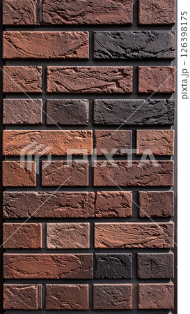 《AI画像》焦茶色のレンガの壁紙 126398175