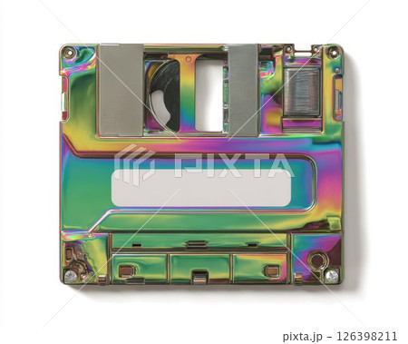 Holographic Floppy Disk on White Background 126398211