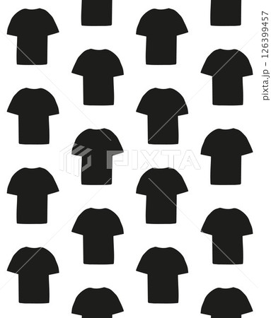 Vector seamless pattern of t-shirt silhouette 126399457